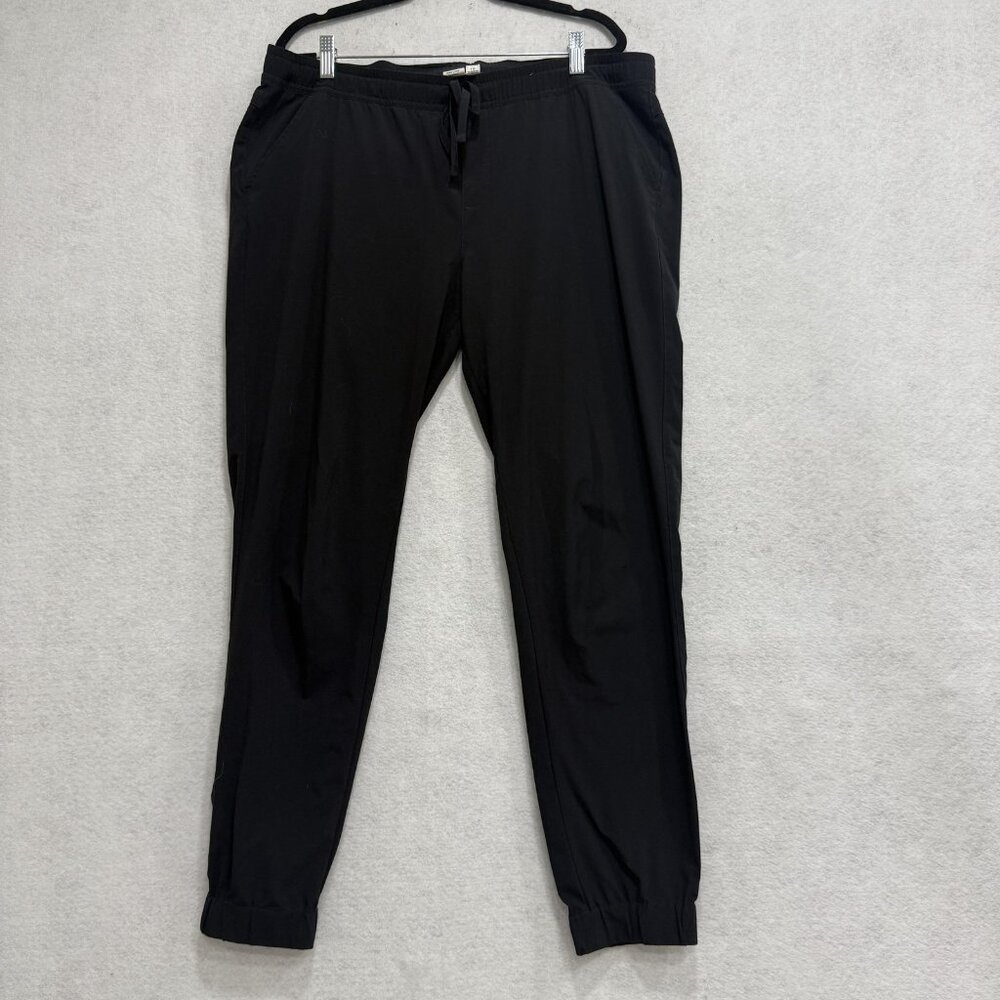 Tentree Jogger Pants Womens XL Black Repreve Recycled Polyester Athletic